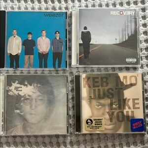 Vintage CD Set of 4 (John Lennon, Eminem, Keb Mo, and Weezer)